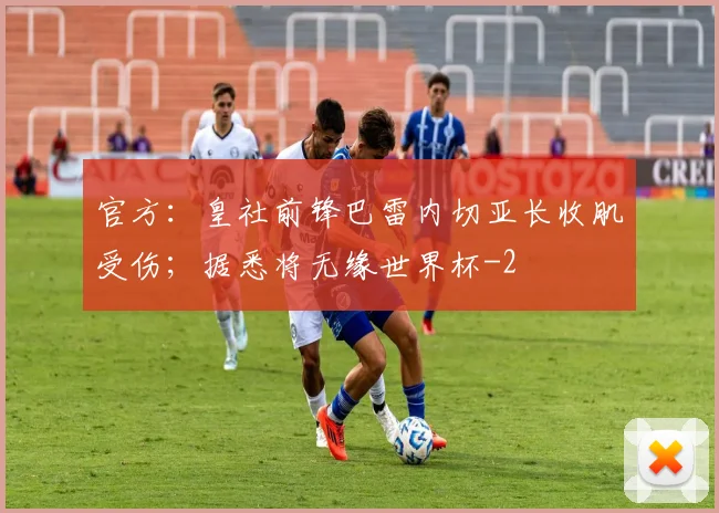 官方：皇社前锋巴雷内切亚长收肌受伤；据悉将无缘世界杯